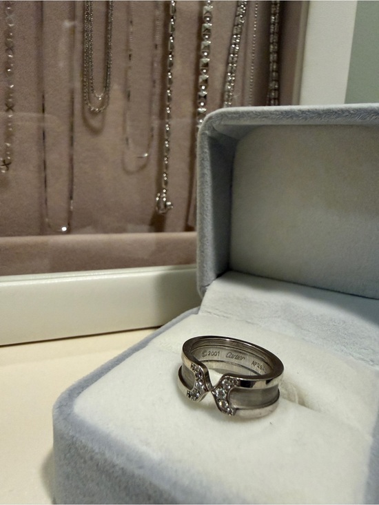 Cartier Jewelry - Authentic Cartier C2 Diamond Ring 18K White Gold Size 50
